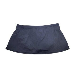 Lands End 22W Swim Skirt Black Nylon‎ Spandex Blend For Women
